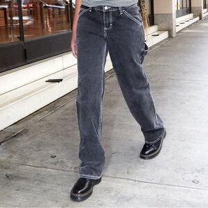 Pacific Sunwear Charcoal 90s Boyfriend Carpenter jeans 25 EU. 13.5” waist width.